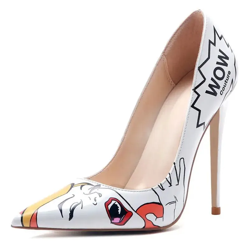 3D Printed High Heels | Stylish 12cm Microfiber Stilettos