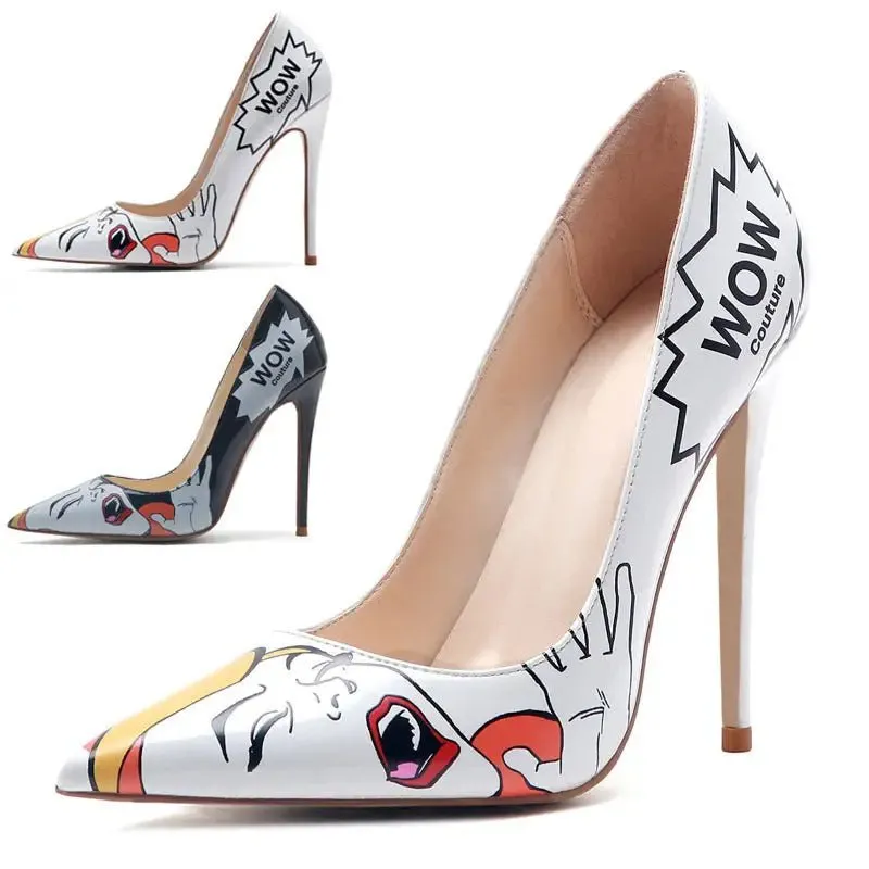 3D Printed High Heels | Stylish 12cm Microfiber Stilettos