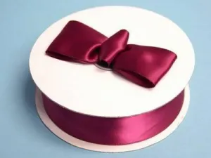 50Yards x 1.5" Burgundy Satin Ribbon Wedding Multi Craft DIY Hair Bow Party Fabric