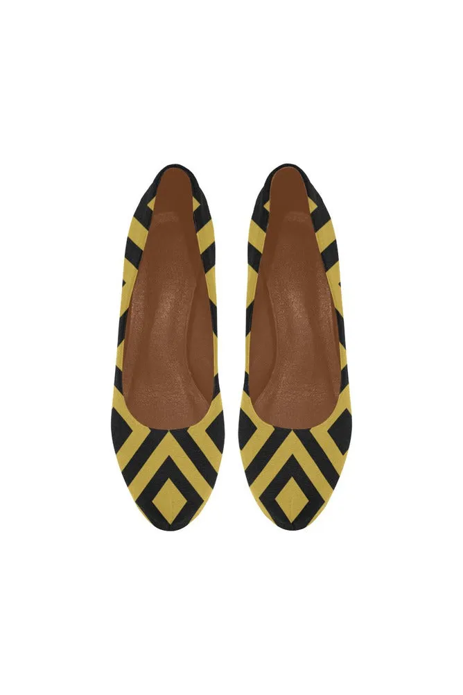 Black & Gold Diamonds Women's High Heels