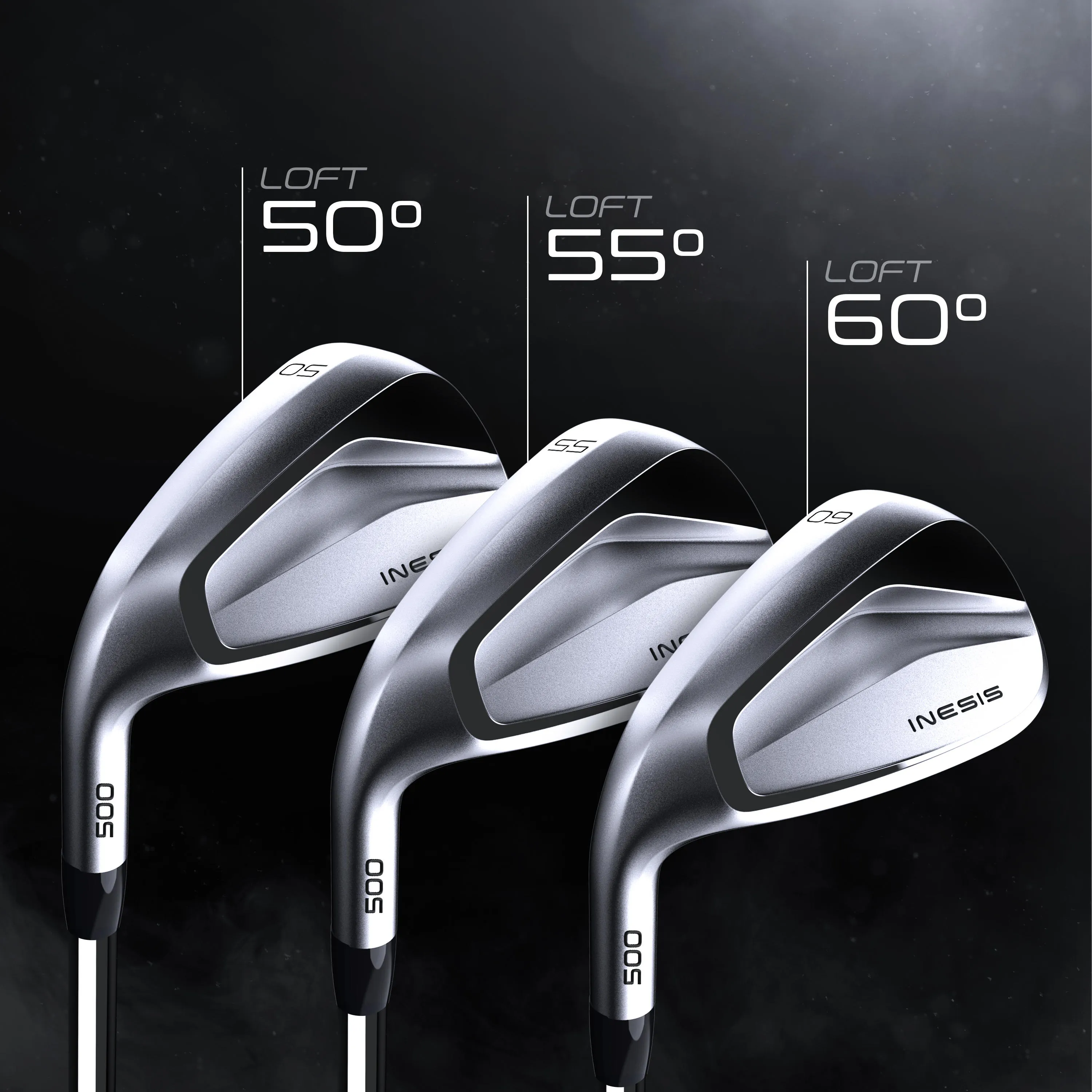 Golf Wedge 500 LH size 2 high speed club heads INESIS