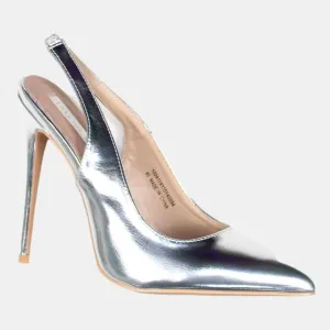 Lost Ink Silver High Heels
