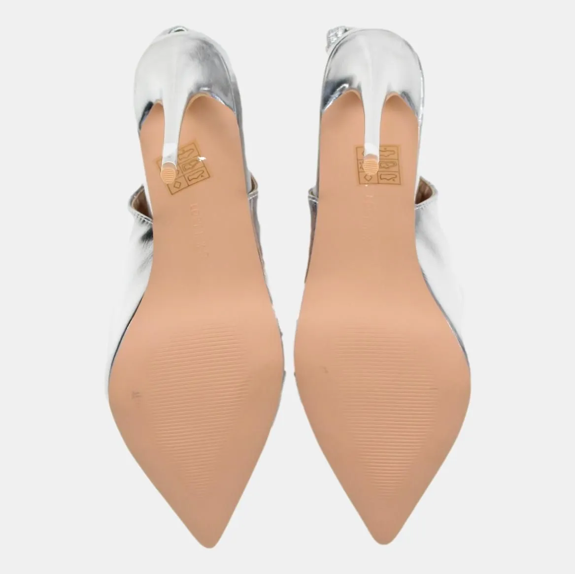 Lost Ink Silver High Heels