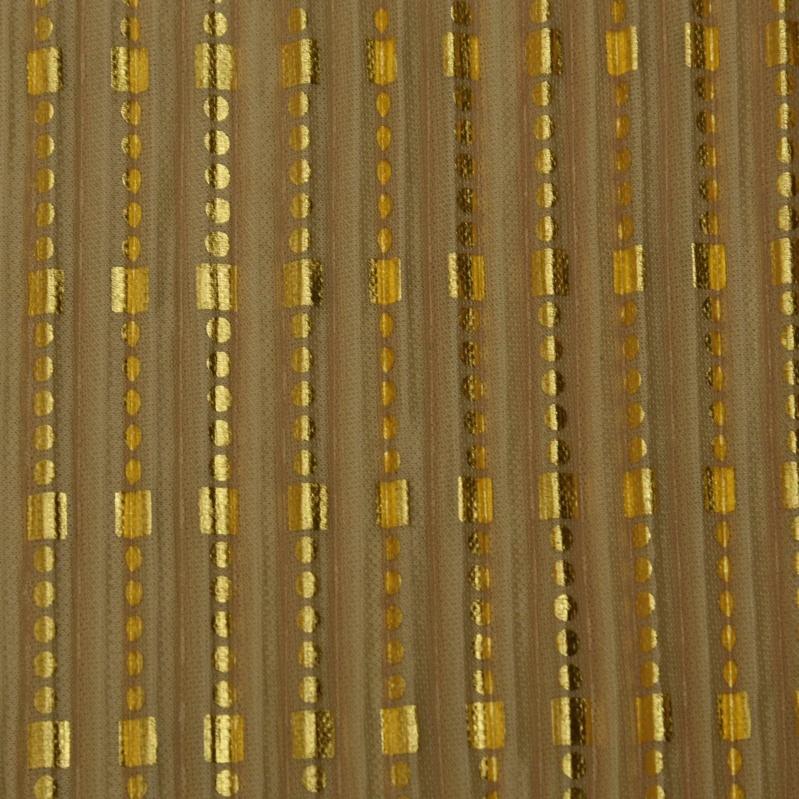 Mustard Yellow Color Crush Satin Foil Fabric