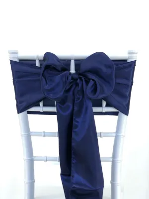 Navy Satin Sashes