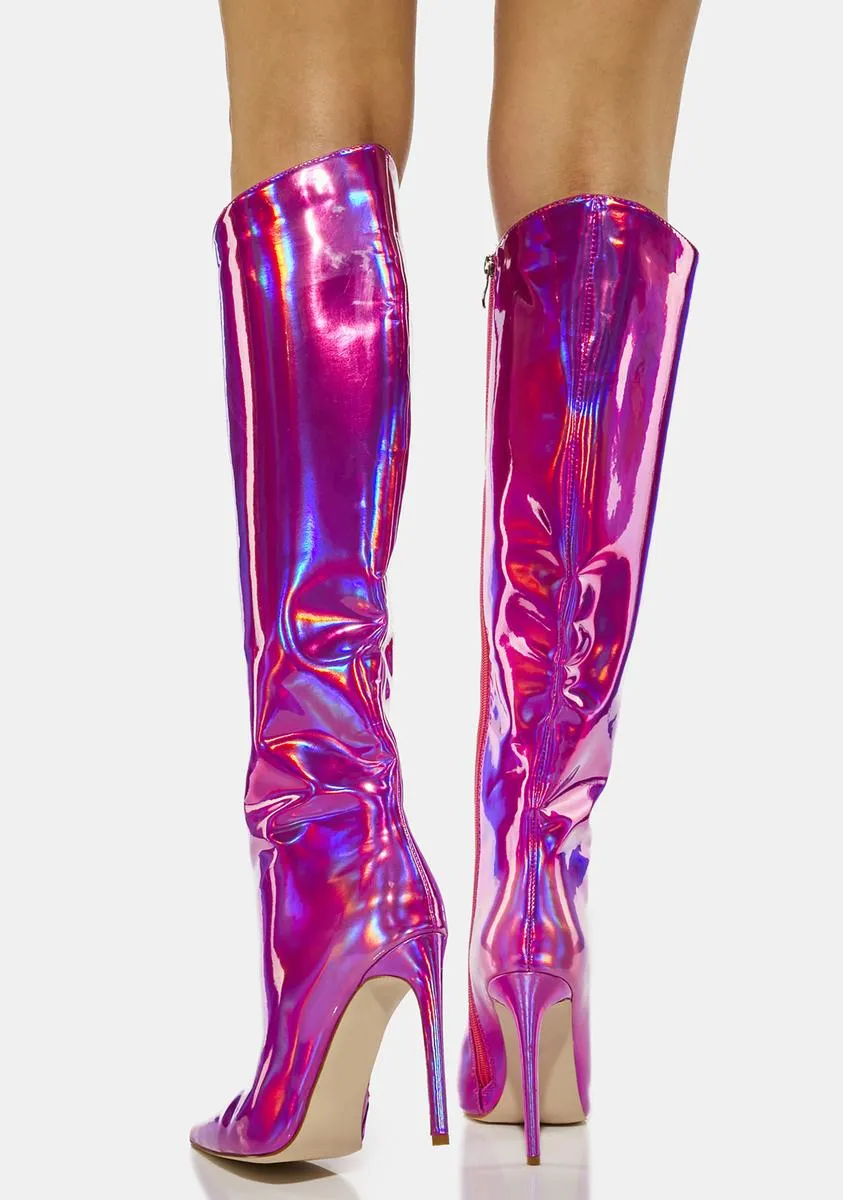 Pink Nova Stiletto Boots