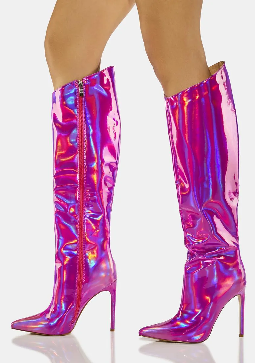 Pink Nova Stiletto Boots