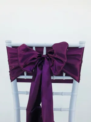 Plum Satin Sashes