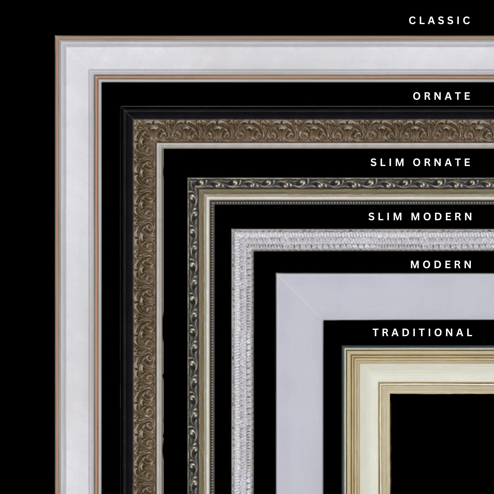 Silver 12x29 Picture Frame Ornate Traditional Classic Antique