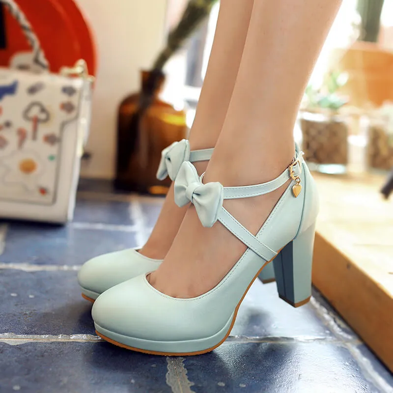 Uniwim Bow High Heels Shoes SE21626