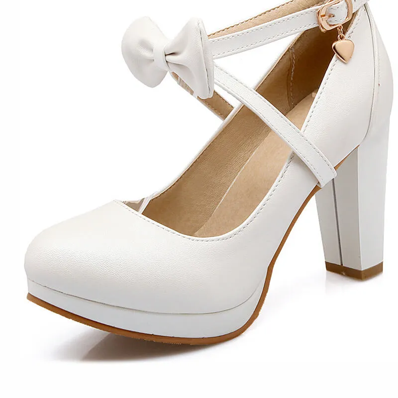 Uniwim Bow High Heels Shoes SE21626