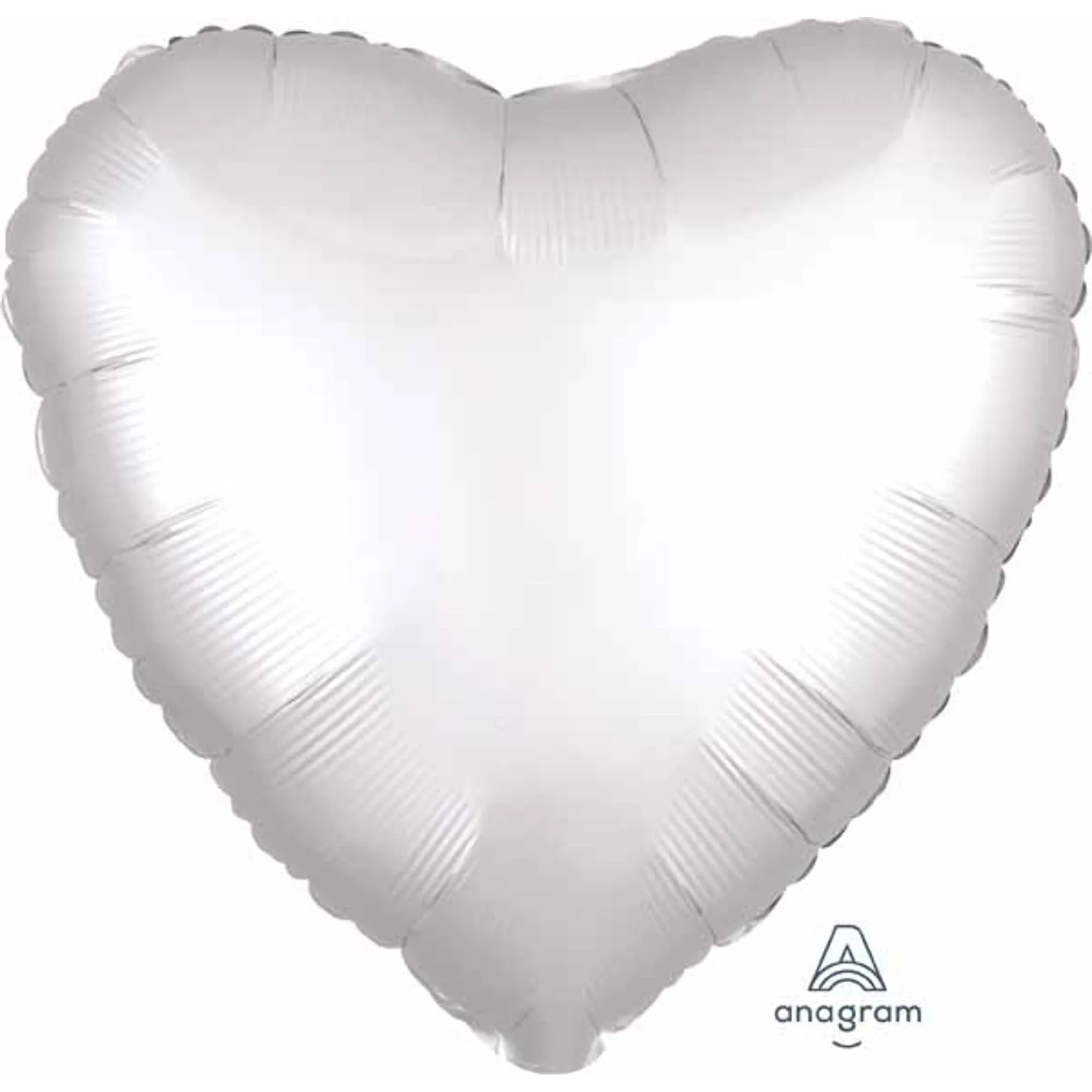 White Satin Heart-Shaped Luxe Flat For Special Occasions